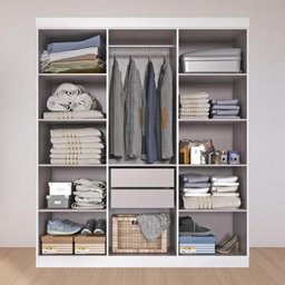 Guarda Roupa Casal Lisboa 6 Portas 2 Gav Branco - 2