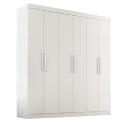 Guarda Roupa Casal Lisboa 6 Portas 2 Gav Branco - 3