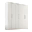 Ver mais imagens de Guarda Roupa Casal Lisboa 6 Portas 2 Gavetas Branco