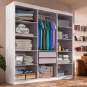 Ver imagem 3 de Guarda Roupa Casal Lisboa 6 Portas 2 Gavetas Branco