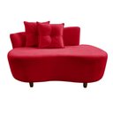 Ver imagem 3 de Namoradeira Sofá Feijão Suria 150cm Orgânica Suede Vermelho