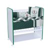 Mini Berço New Baby Bed Side Grade Móvel + Colchão:branco/verde - 4