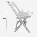 Ver imagem 5 de Conjunto Mesa Dobrável 60x60 Cm com 4 Cadeiras em Madeira Maciça - Imbuia