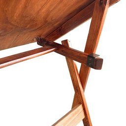 Conjunto Mesa Dobrável 60x60 Cm com 4 Cadeiras em Madeira Maciça - Imbuia - 3