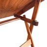 Conjunto Mesa Dobrável 60x60 Cm com 4 Cadeiras em Madeira Maciça - Imbuia - 3