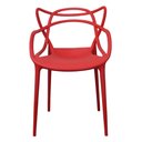 Ver imagem 3 de Kit 4 Cadeiras Empilhável Inmetro Aviv Master Allegra Fratini Polipropileno Vermelho Suporta 182kg