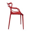 Ver imagem 4 de Kit 4 Cadeiras Empilhável Inmetro Aviv Master Allegra Fratini Polipropileno Vermelho Suporta 182kg