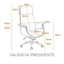 Ver imagem 2 de Kit com 4 Cadeiras Office Diretor com Revestimento Couro e Base em Aço Cromado Valencia Preto