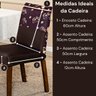 Kit de Capas de Cadeira Jantar Estampadas Ajustável com Elástico 10 Peças - Protetora Cozinha Malha  - 4