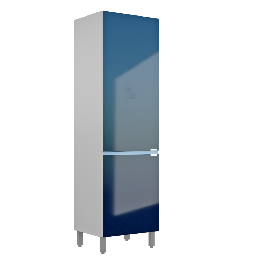 Paneleiro em Aço Quadria 2 Portas 60cm - Metalli Móveis Azul Noturno Saara Metálico
