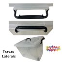 Ver imagem 3 de Caixa Organizador Container com Roda e Alça 54,5L Transparente Plasnew