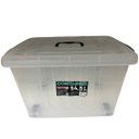 Ver imagem 1 de Caixa Organizador Container com Roda e Alça 54,5L Transparente Plasnew