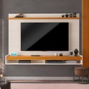 Ver imagem 3 de Conjunto Sala de Estar Buffet e Painel Home Ripado 180cm Cor:Off White/Cedro