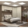 Guarda Roupa Dormitório Modulado Master Casal Queen 1,58 m Canto c/ Mesa Escrivaninha e Nicho - Luci - 1
