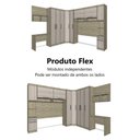 Ver imagem 6 de Guarda Roupa Dormitório Modulado Master Casal Queen 1,58 m Canto c/ Mesa Escrivaninha e Nicho - Luci