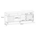 Ver imagem 5 de Rack Bancada para Sala Rivera 1.8 Off White Castanho – Hb Móveis