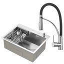 Ver imagem 1 de Kit Cuba Gourmet Quebec 60cm Aço Inox 304 e Torneira Gourmet Florença Monocomando Goldenx