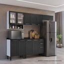 Ver imagem 5 de Armário de Cozinha Aéreo Itatiaia Aço 3 Portas Florença Grafite/Branco