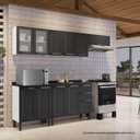 Ver imagem 4 de Armário de Cozinha Aéreo Itatiaia Aço 3 Portas Florença Grafite/Branco