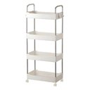 Ver imagem 1 de Prateleira Multiuso 4 Níveis com Rodinhas 22cm Branco Globalmix