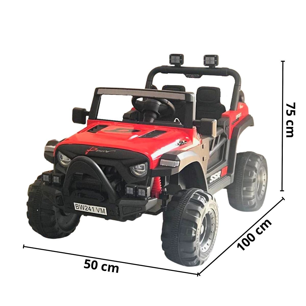 Carro Utv Jipe Buggy Elétrico 12V Infantil Som Bluetooth Usb Luzes Controle Vermelho Brinqway Bw241  - 2