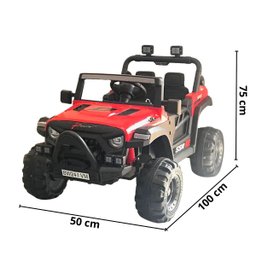Carro Utv Jipe Buggy Elétrico 12V Infantil Som Bluetooth Usb Luzes Controle Vermelho Brinqway Bw241  - 2