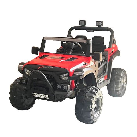 Carro Utv Jipe Buggy Elétrico 12V Infantil Som Bluetooth Usb Luzes Controle Vermelho Brinqway Bw241 