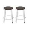 Kit 2 Banquetas Baixa Banco Cozinha Americana Balcão Bar Aço:marrom/branco - 1