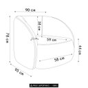 Ver imagem 4 de Poltrona para Sala Orgânica Kit 2 Zion M22 Sintético Caramelo - Mpozenato