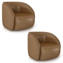 Ver imagem 1 de Poltrona para Sala Orgânica Kit 2 Zion M22 Sintético Caramelo - Mpozenato