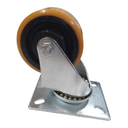Ver imagem 2 de Kit 2 Rodizio Giratorio 3 Polegadas com Placa sem Freio Pu para 300kg