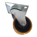 Ver imagem 3 de Kit 2 Rodizio Giratorio 3 Polegadas com Placa sem Freio Pu para 300kg