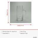 Ver imagem 2 de Jarra de Cristal 1L Transparente 21x7x7cm Água Suco Chá Bebidas Mesa Detox