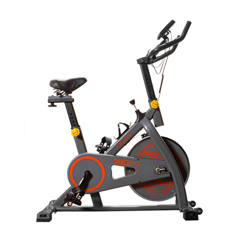 Spinning Athletic Advanced 150bs Suporta 120kg Disco 6kg Pedal Suave 8 Funções Queima de Gordura