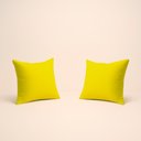 Ver imagem 1 de Kit 2 Almofada 42cm Decorativa Suede Fofinha Sofá e Cadeira Cor:amarelo