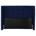 Ver imagem 1 de Cabeceira Cama Box Casal Queen Size Gioconda 160cm Com Frame Veludo Azul Escuro - Desk Design