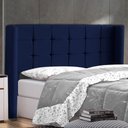 Ver imagem 2 de Cabeceira Cama Box Casal Queen Size Gioconda 160cm Com Frame Veludo Azul Escuro - Desk Design
