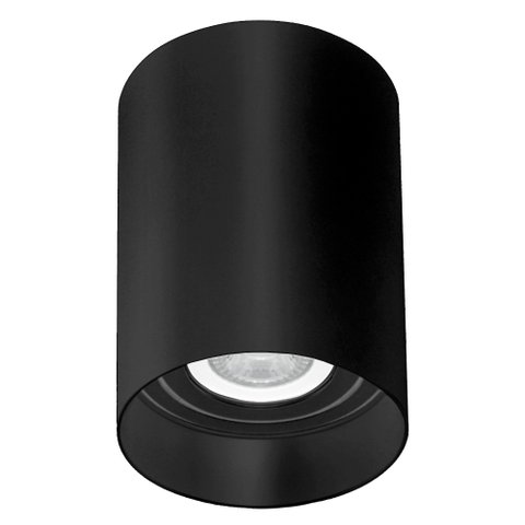 Spot de Sobrepor Redondo Preto Mr16 Gu10 Direcionável 12x8cm