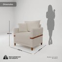 Ver imagem 3 de Poltrona de Leitura Confort Premium para Sala de Estar Canela