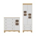 Ver imagem 7 de Quarto de Bebê Completo com Guarda-roupas 2 Portas e Cômoda Luna Multimóveis Mp4796 Madeirado/