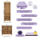 Ver imagem 3 de Quarto de Bebê Completo com Guarda-roupas 2 Portas e Cômoda Luna Multimóveis Mp4796 Madeirado/