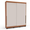 Ver imagem 2 de Roupeiro Solteiro Madri 2 Portas 2 Gavetas 177x213cm Creme/Freijó 250703
