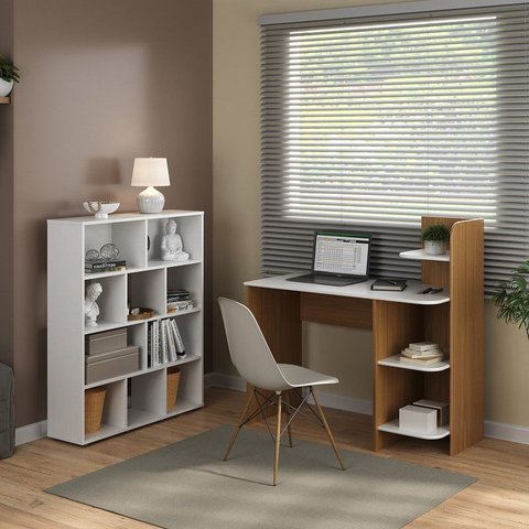 Conjunto Sala de Estar: Escrivaninha Link + Estante Book