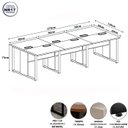 Ver imagem 3 de Mesa de Escritório Plataforma 6 Pessoas 2,70m Pre Pés Metal Cor:preto