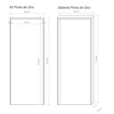 Ver imagem 3 de Kit Porta de Madeira Completa 213x84cm Batente 18 a 20,5cm  Abertura Esquerda