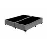 Base Box Casal Bipartido Acolchões Suede Cinza 40x138x188 - 1