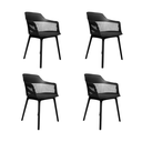 Ver imagem 2 de Kit com 4 Cadeira Marcela Montreal Sala Cozinha Jantar 140pp Preta