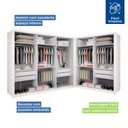 Ver imagem 5 de Closet Casal sem Portas 2 Módulos 6 Gavetas França -Mt- Rei de Casa Branco