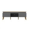 Rack Bancada Artely Lumina c/ 2 Portas e Led Carvalho/grafite - 9