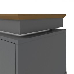 Rack Bancada Artely Lumina c/ 2 Portas e Led Carvalho/grafite - 4